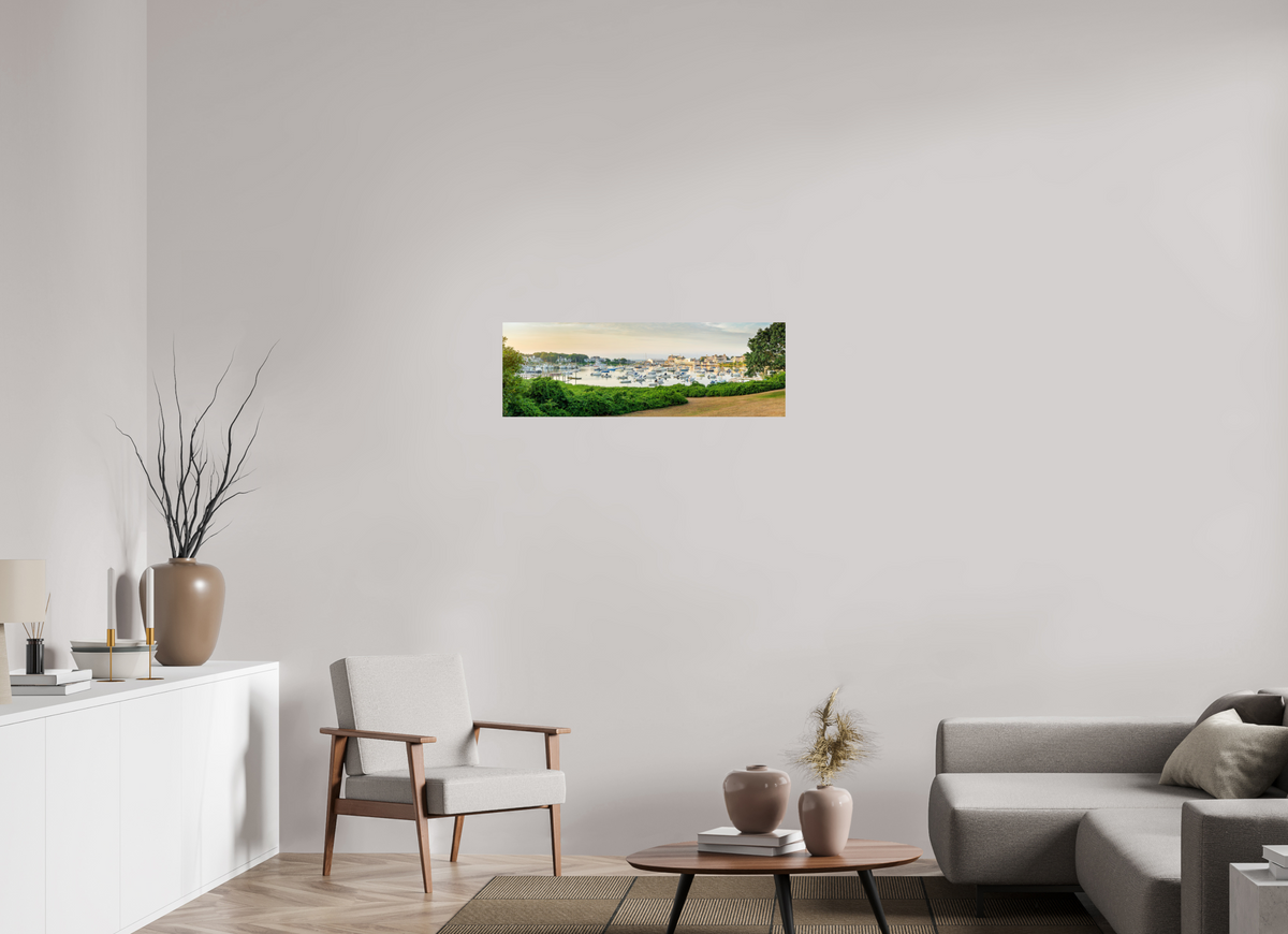 36 x 12″, Metal | Glossy Finish Wychmere Harbor at Dawn