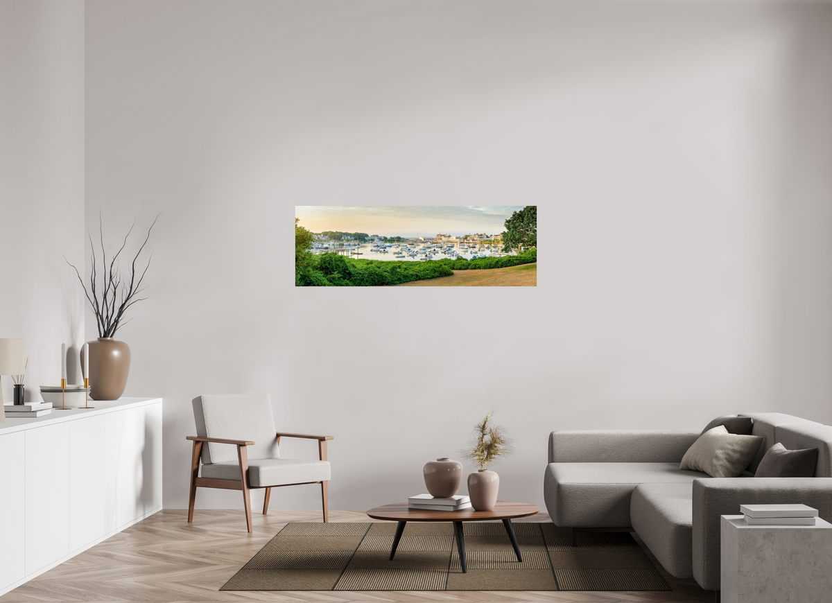 60 x 20″, Metal | Glossy Finish Wychmere Harbor at Dawn