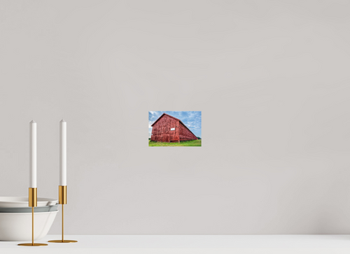 6 x 4″, Metal | Matte Finish Thrall Barn - West