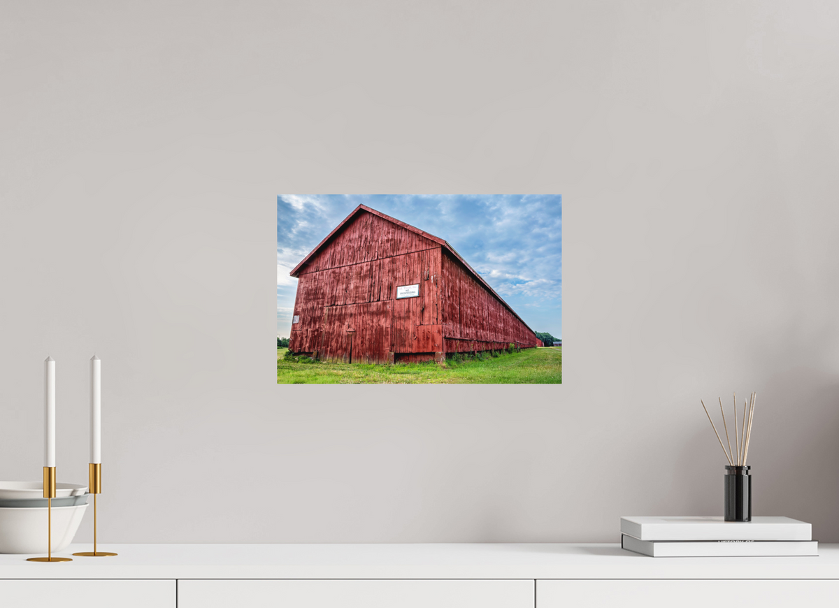 15 x 10″, Metal | Matte Finish Thrall Barn - West