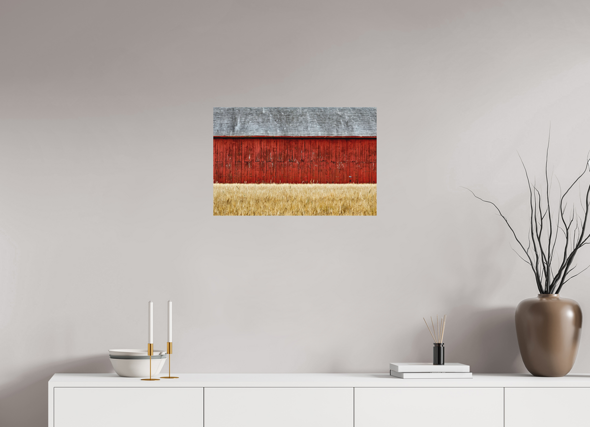 24 x 16″, Metal | Matte Finish Thrall Barn | Full Frame
