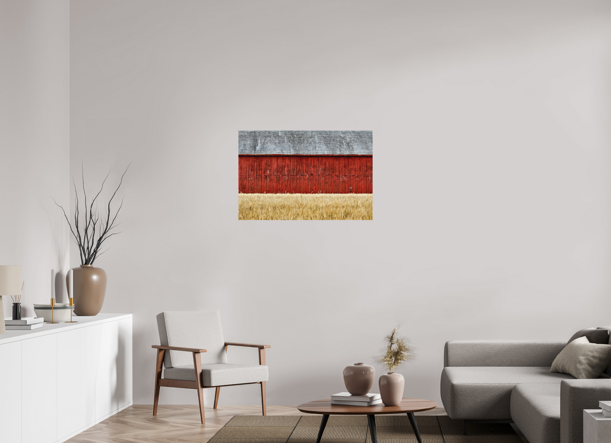 36 x 24″, Metal | Matte Finish Thrall Barn | Full Frame